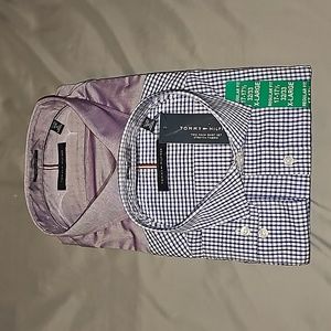 Brand New Tommy Hilfiger Dress Shirt Light Purple & Blue Duo Pack.